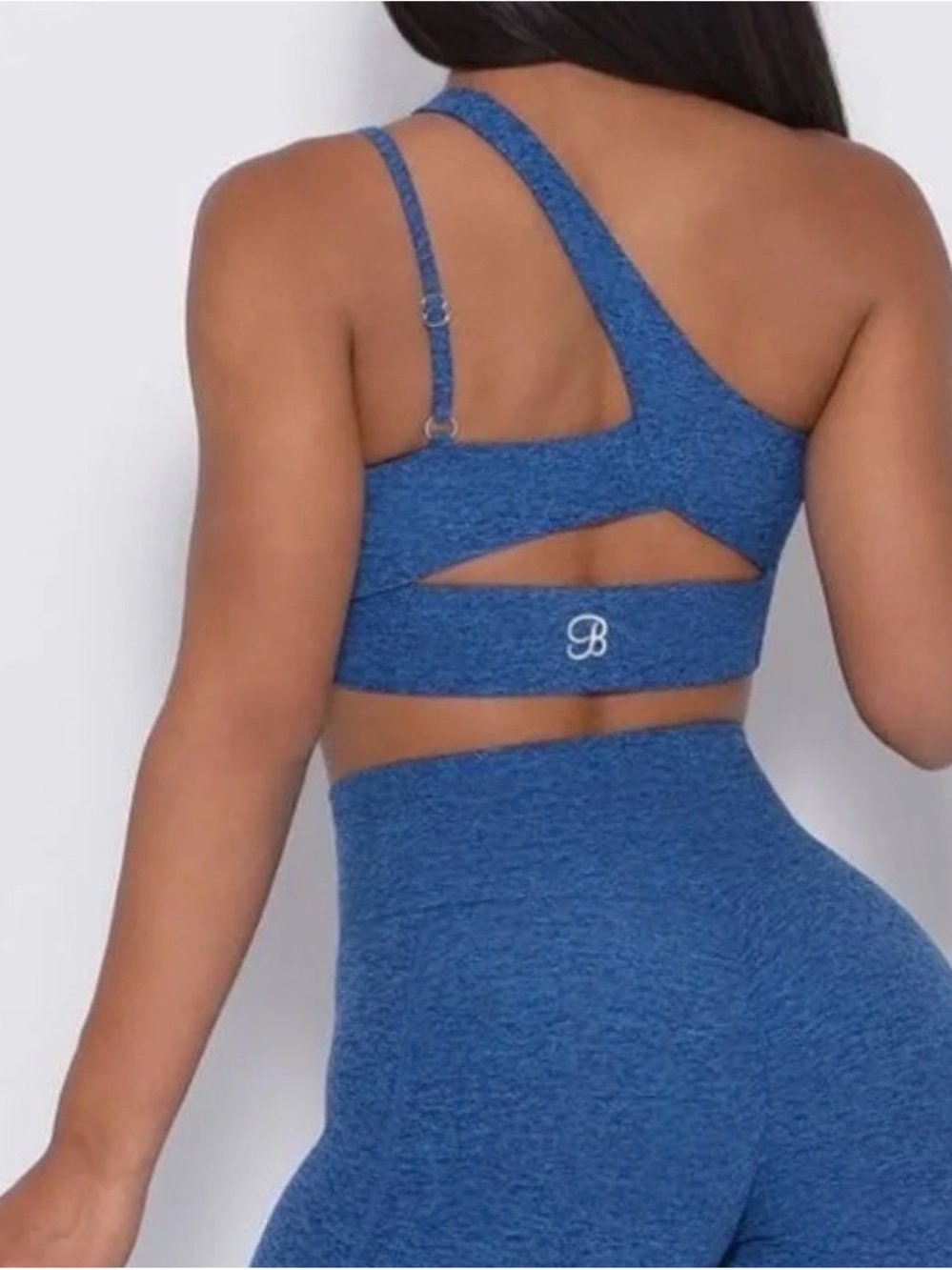 Bombshell SportwearBlue Seamless Cutout One-Shoulder Side S, like new!
